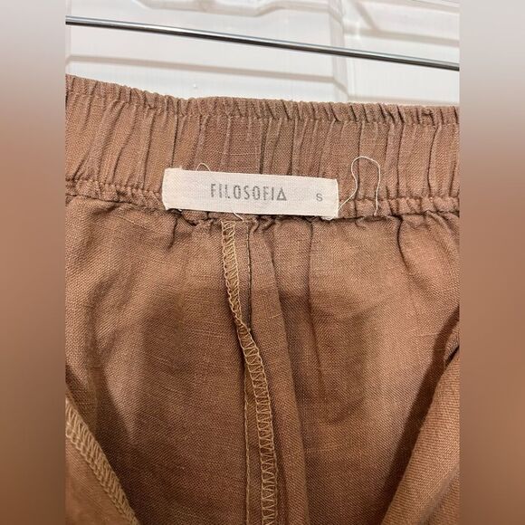 Filosofia 100% Linen Pants — Made in USA — Relaxed Minimalist — Size S - Picture 4 of 5